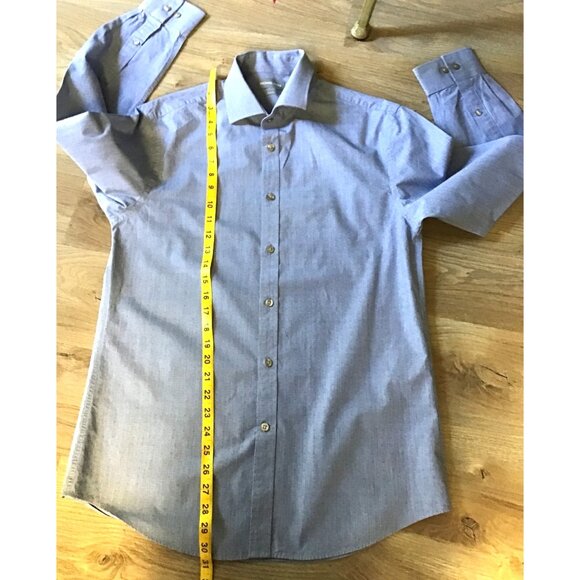 MICHAEL KORS- SOLID Button-Down Shirt Men's Neck Sz15.5 Business Casual- MEDIUM - Picture 6 of 6